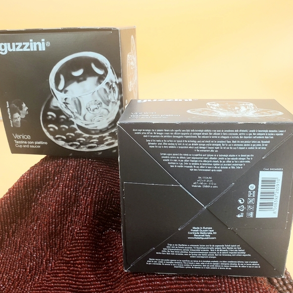 Set Of 2 Guzzini Venice Bubble Expresso Cup w/Saucer, Made In Italy (C21)** - Picture 12 of 12